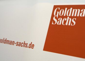 Archivo - FILED - 26 September 2007, Bavaria, Munich: The logo of financial services provider Goldman Sachs pictured during the 10th Investment Congress of the DAB Bank at the Sheraton Hotel. Goldman Sachs reported that net earnings for the fourth quarterTobias Hase/dpa - Archivo