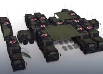 Una instalación médica blindada de RheinmetallRHEINMETALL