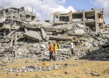 Archivo - Imagen de archivo de los escombros por los bombardeos de Israel en Gaza.Mahmoud Issa / Zuma Press / ContactoPhoto