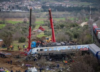 Archivo - Imagen del accidente de tren de Tempe en 2023 que se saldó con 57 muertos y decenas de heridosEuropa Press/Contacto/Tzekas Leonidas - Archivo