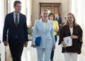 La portavoz del PP en el Congreso, Ester Muñoz (2i), a su llegada a la Junta de Portavoces, en el Congreso, a 14 de octubre de 2025, en Madrid (España).Eduardo Parra - Europa Press