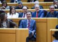 Archivo - La vicepresidenta primera y ministra de Hacienda, María Jesús Montero (1i), y el presidente del Gobierno, Pedro Sánchez (2i),  durante una sesión de control al Gobierno, en el Senado, a 12 de marzo de 2024, en Madrid (España). Gustavo Valiente - Europa Press - Archivo