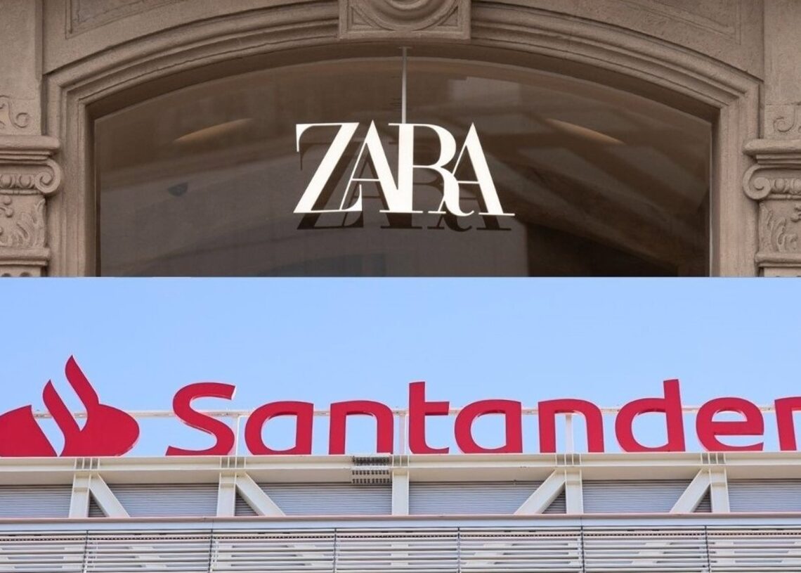 Archivo - Montaje de Zara y Santander, como las marcas españolas más valiosas del mundoEUROPA PRESS - Archivo