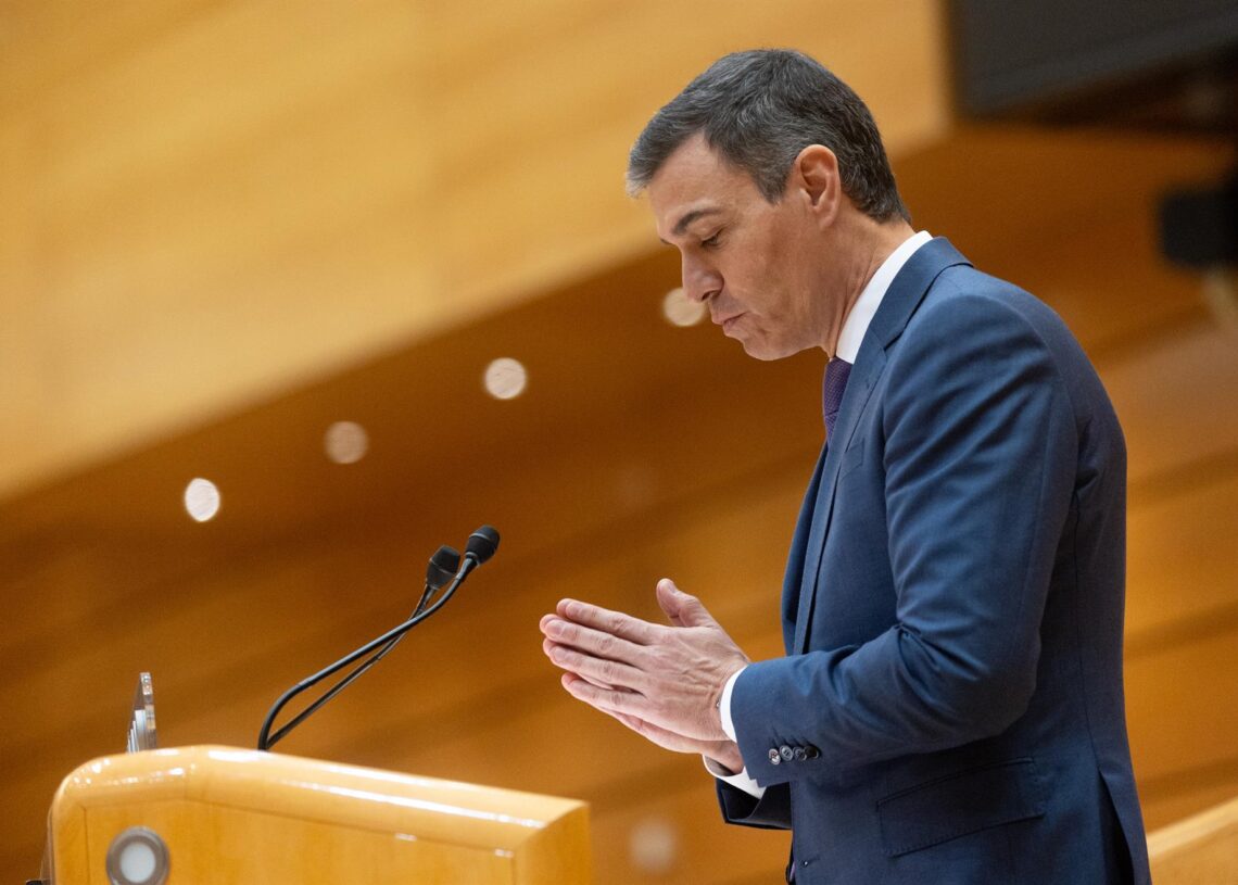 Archivo - El presidente del Gobierno Pedro Sánchez, interviene en el Senado.Eduardo Parra - Europa Press - Archivo