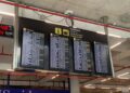Panel de vuelos del aeropuerto de Palma.EUROPA PRESS