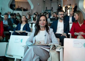 La presidenta de Redeia, Beatriz Corredor, inaugura las jornadas de Sostenibilidad 2025 organizadas por Redeia en el auditorio de la Fundación Giner de los Ríos, a 15 de octubre de 2025, en Madrid (España).Alberto Ortega - Europa Press