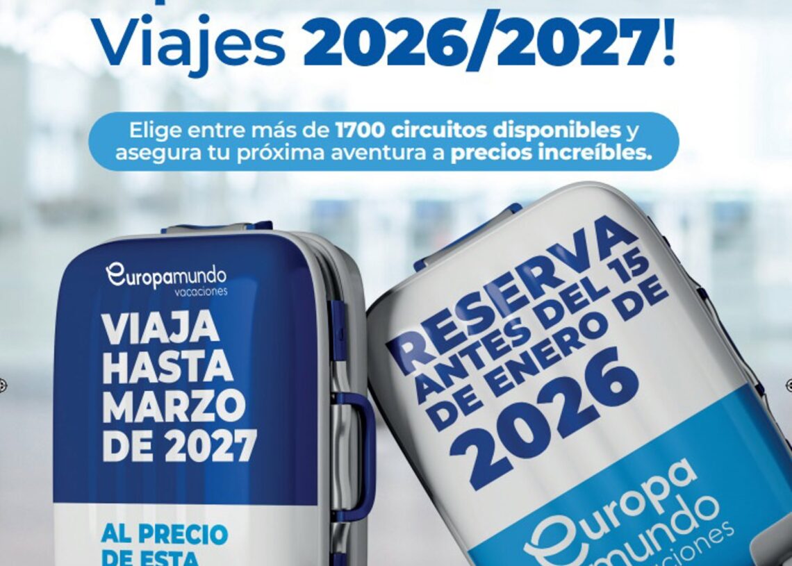Europamundo lanza la preventa 2026/2027 con más de 1.700 viajes en los cinco continentes y 200 circuitos en España.EUROPAMUNDO