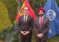 El Ministro de Economía, Comercio y Empresa, Carlos Cuerpo junto al presidente del Grupo Banco Mundial, Ajay Banga, en las Asambleas del FMI y del Banco Mundial en Washington.MINISTERIO DE ECONOMÍA