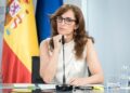 La ministra de Sanidad, Mónica García, durante una rueda de prensa posterior a la reunión del Consejo de Ministros, en el Palacio de la Moncloa, a 14 de octubre de 2025, en Madrid (España). Diego Radamés - Europa Press