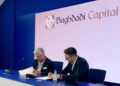 El presidente de Baghdadi Capital, Baihas Baghdadi, y el consejero delegado de Teybridge Capital, Dylan Martin.Europa Press