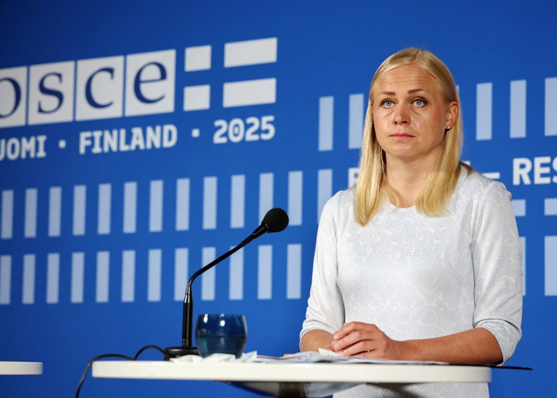 Archivo - La presidenta de la OSCE y ministra de Exteriores de Finlandia, Elina ValtonenEuropa Press/Contacto/Marina Takimoto - Archivo