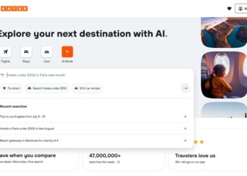 Kayak introduce una nueva función impulsada por ChatGPT para las búsqueda de viajes.KAYAK