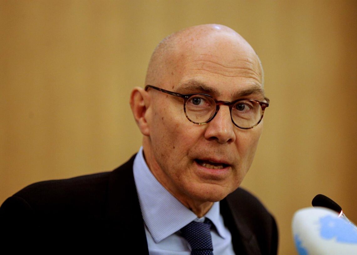 Archivo - El Alto Comisionado de Naciones Unidas para los Derechos Humanos, Volker Turk, durante una rueda de prensa en la capital de Líbano, Beirut, en enero de 2025 (archivo)Europa Press/Contacto/Marwan Naamani - Archivo