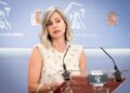 Archivo - La portavoz de Sumar en el Congreso, Verónica Martínez Barbero, durante una rueda de prensa en el Congreso de los Diputados, a 8 de julio de 2025, en Madrid (España).Diego Radamés - Europa Press - Archivo