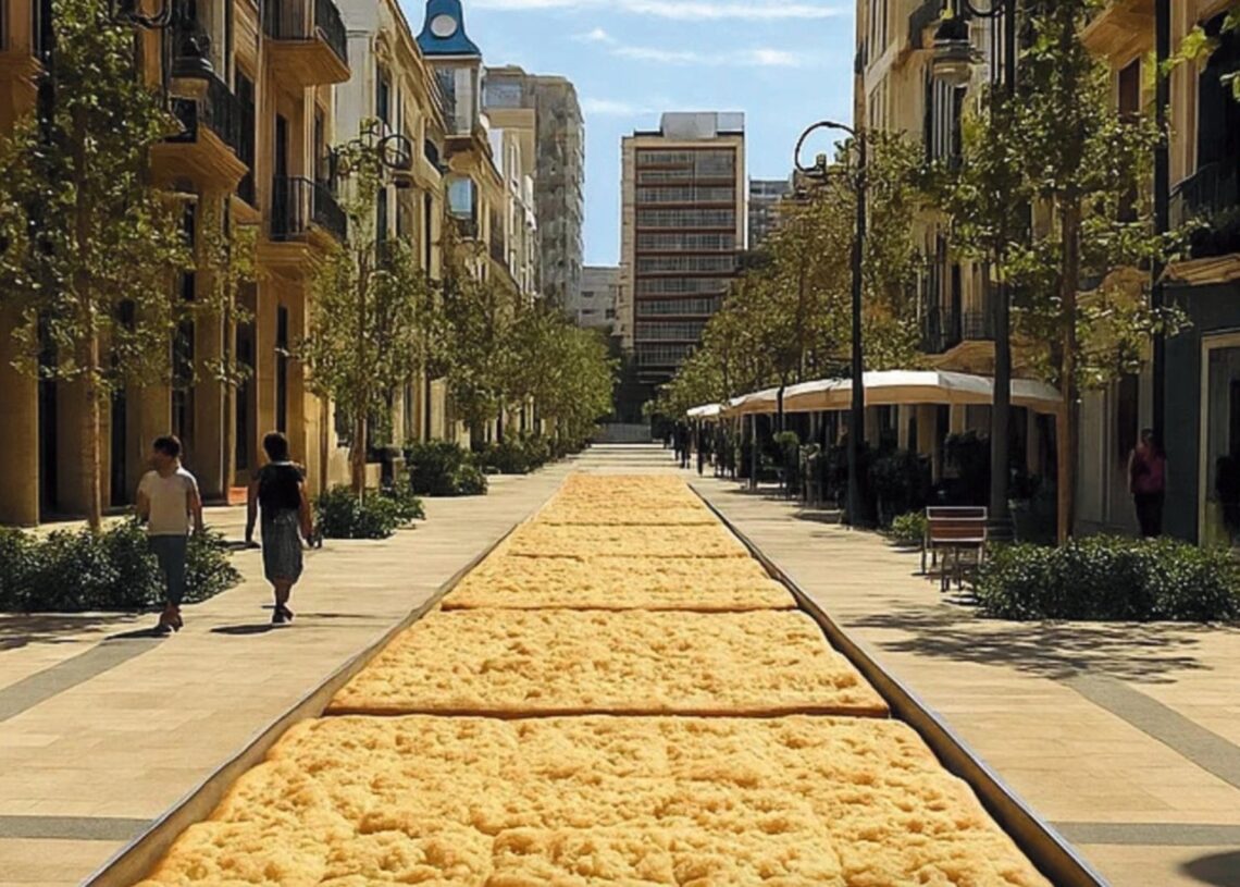 Alicante ofrece una coca de mollitas "de récord" en la avenida de la ConstituciónAYUNTAMIENTO DE ALICANTE