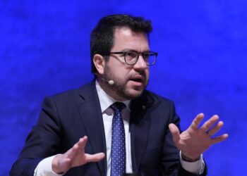 Archivo - El expresidente catalán Pere Aragonès interviene durante la última jornada del 4º Congrés d’Economia i Empresa de Catalunya.David Zorrakino - Europa Press - Archivo