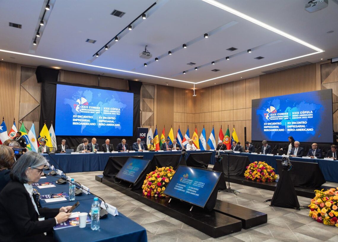 XV Encuentro Empresarial Iberoamericano celebrado en la pasada Cumbre de Cuenca, Ecuador.Cedida