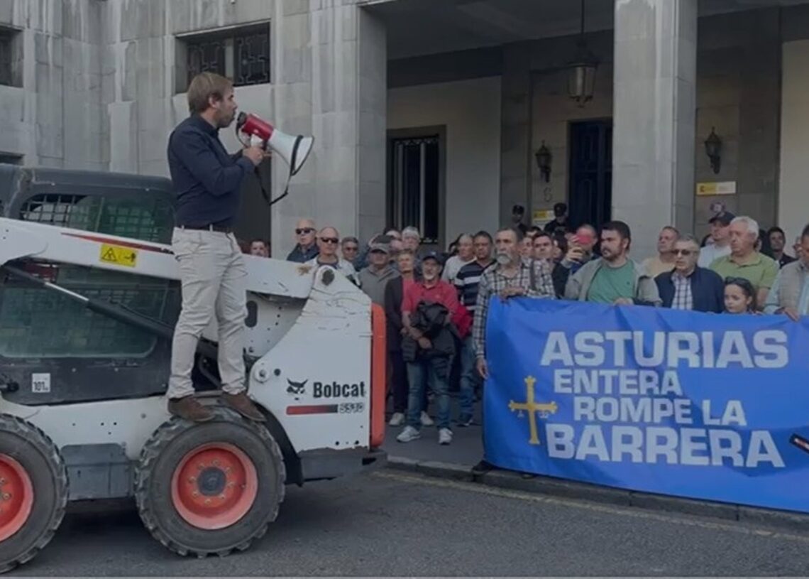 Movilización contra el peaje del Huerna.EUROPA PRESS