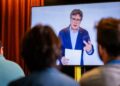 El líder de Junts y expresidente de la Generalitat, Carles Puigdemont, durante su intervenciónJUNTS PER CATALUNYA