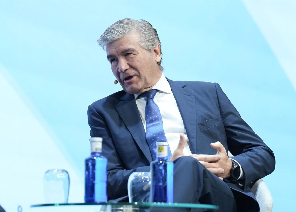 El CEO de Naturgy, Francisco Reynés, durante la segunda edición del foro 'World in Progress', en el Palau de Congressos de Catalunya.David Zorrakino - Europa Press