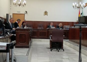 Interior de la sala tras el acuerdo de conformidad en el juicio del atropello múltiple de Gibraelón.EUROPA PRESS