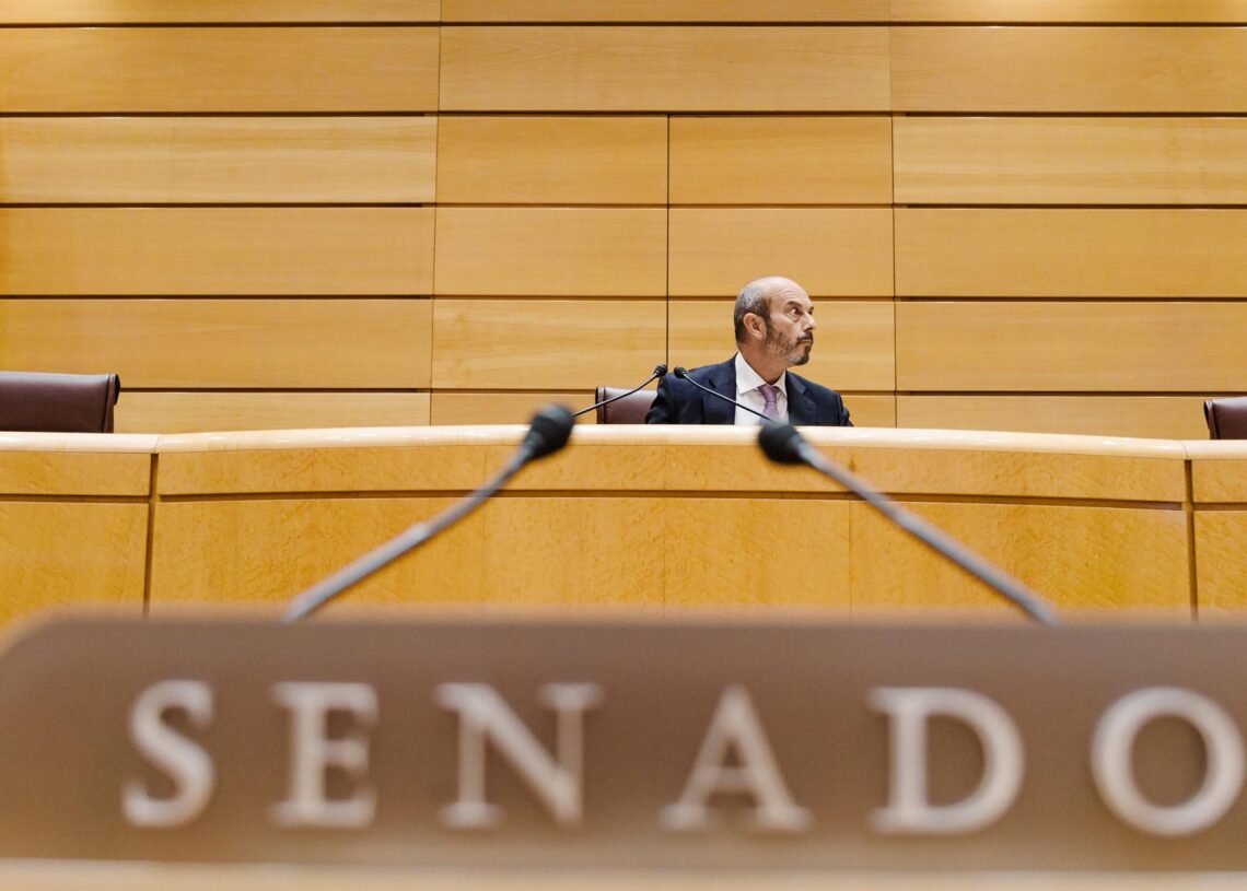 Archivo - El presidente del Senado, Pedro Rollán, durante una sesión de control al Gobierno en el Senado, a 16 de septiembre de 2025, en Madrid (España). Carlos Luján - Europa Press - Archivo
