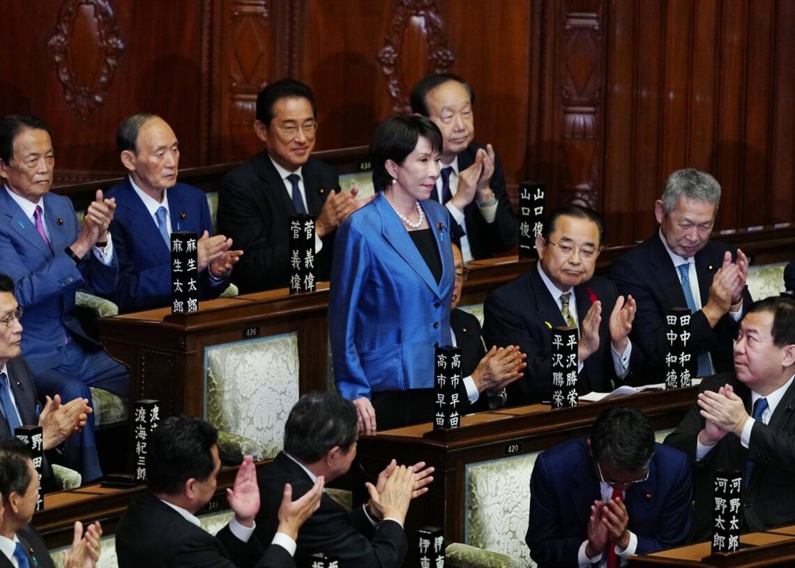 Sanae Takaichi en el Parlamento de Japón.Europa Press/Contacto/Jia Haocheng