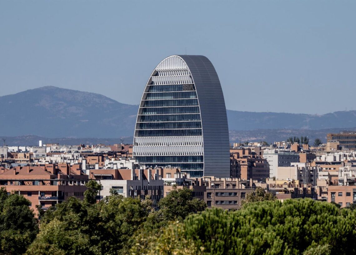 Sede del BBVA en Madrid, a 3 de octubre de 2025, en Madrid (España).Ricardo Rubio - Europa Press