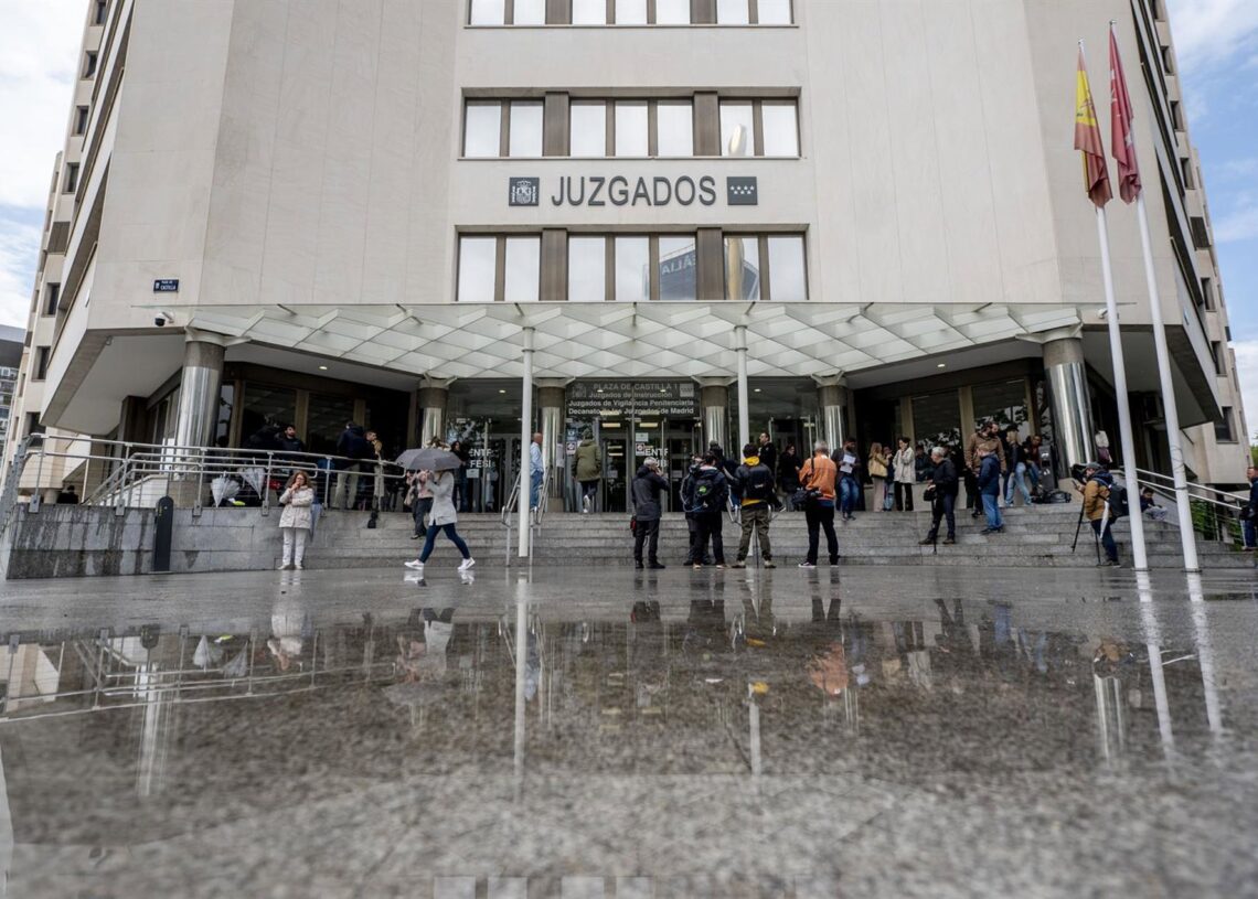 Archivo - Entrada de los Juzgados de Plaza de Castilla, a 14 de mayo de 2025, en Madrid (España).Alberto Ortega - Europa Press - Archivo