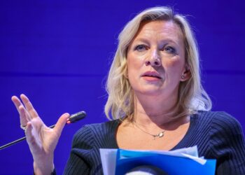 La portavoz del Ministerio de Exteriores de Rusia, Maria Zajarova, durante una rueda de prensa en San Petersburgo en octubre de 2025 (archivo)Europa Press/Contacto/Peter Kovalev