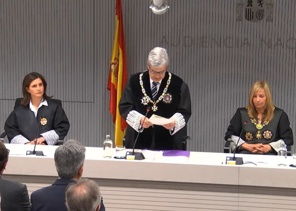 Archivo - El presidente de la Audiencia Nacional, Juan Manuel Fernández, durante la toma de posesión de su cargo en abril de 2025.EUROPA PRESS - Archivo