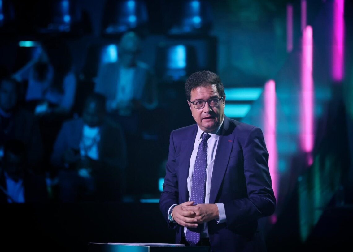 El ministro para la Transformación Digital y de la Función Pública, Óscar López, durante la inauguración del VIII Foro Alianza por el Desarrollo de Talento Digital de Ametic y DHC.MINISTERIO PARA LA TRANSFORMACIÓN DIGITAL