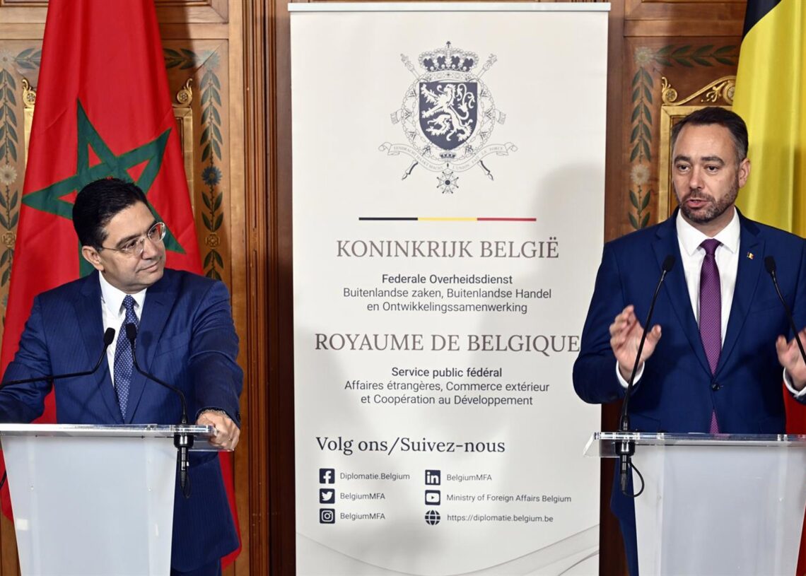 El mnistro de Exteriores de Bélgica, Maxime Prevot, recibe a su homólogo marroquí, Naser BuritaEuropa Press/Contacto/Eric Lalmand