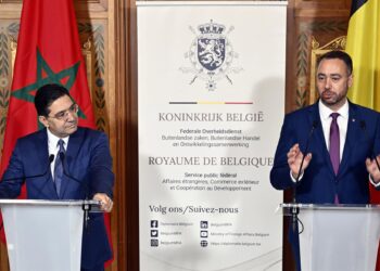 El mnistro de Exteriores de Bélgica, Maxime Prevot, recibe a su homólogo marroquí, Naser BuritaEuropa Press/Contacto/Eric Lalmand