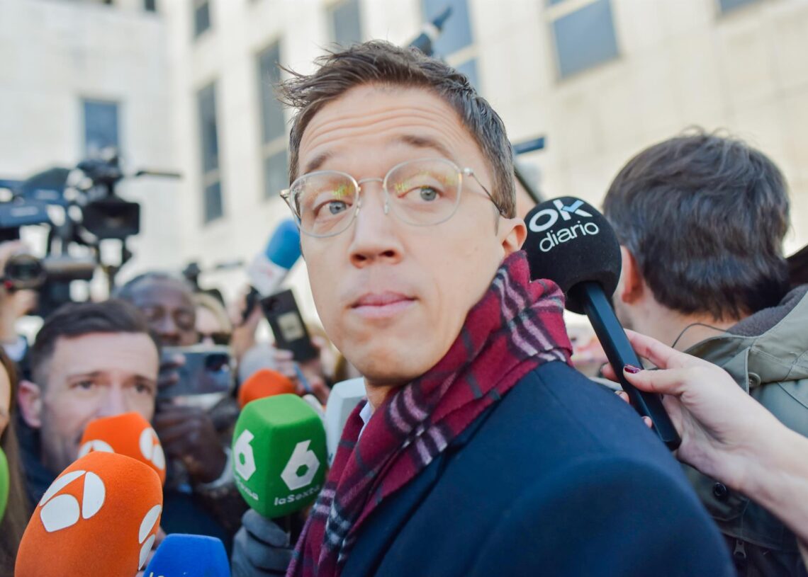 Archivo - El ex portavoz de Sumar en el Congreso Iñigo Errejón llega a declarar a los juzgados de Plaza de Castilla, a 16 de enero de 2025, en Madrid (España).Mateo Lanzuela - Europa Press - Archivo