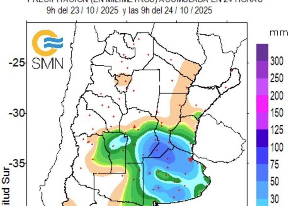 Temporal y precipitaciones en Buenos AiresSMA