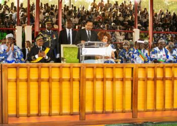 Archivo - El presidente de Camerún, Paul Biya, pronuncia un discurso durante un mitin de campaña en Maroua, ciudad principal de la región del Extremo Norte, Camerún.Europa Press/Contacto/Kepseu