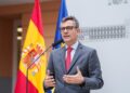 El ministro de la Presidencia, Justicia y Relaciones con las Cortes, Félix Bolaños, ofrece declaraciones antes de una reunión con el  presidente del Consejo General de la Abogacía Española, en el Palacio de Parcent, a 20 de octubre de 2025, en Madrid (EspMatias Chiofalo - Europa Press