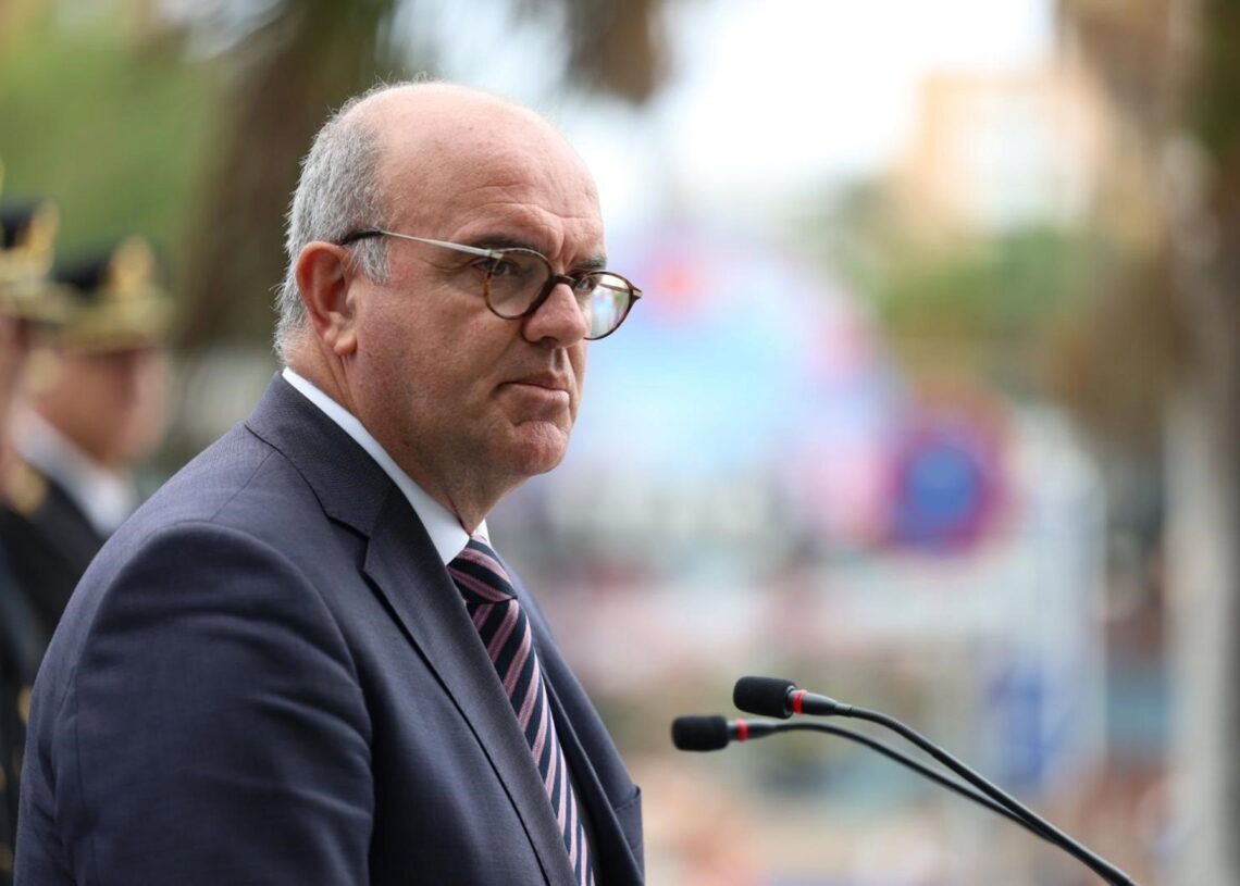 Archivo - El delegado del Gobierno en Canarias, Anselmo Pestana, en un acto de la Policía NacionalPOLICÍA NACIONAL - Archivo