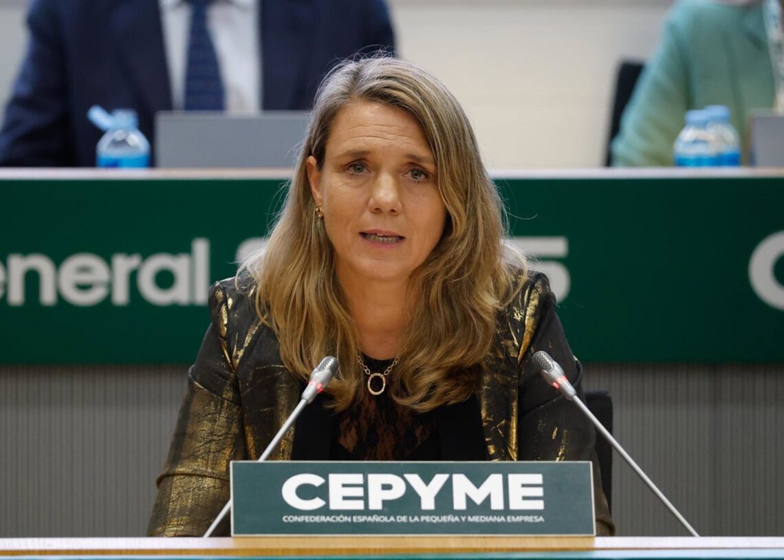 La presidenta de Cepyme, Ángela de Miguel.Alejandro Martínez Vélez - Europa Press