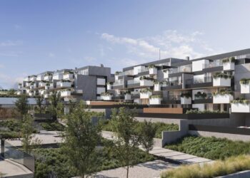 Imagen digital de cómo quedará el complejo La Solana, en Valdebebas (Madrid), cuando se complete su construcción.INVESCO