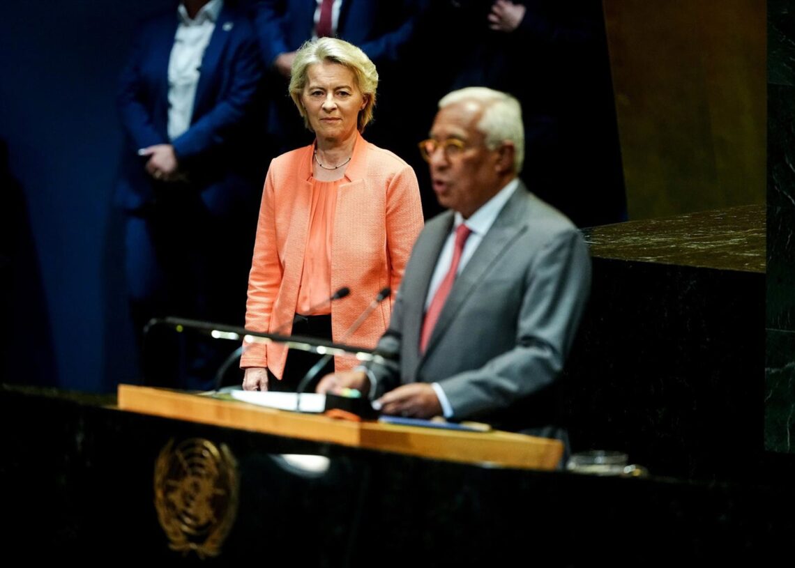Archivo - La presidenta de la Comisión Europea, Ursula von der Leyen, y el presidente del Consejo, Antonio Costa, en el marco de la Asamblea General de Naciones Unidas en Nueva York.Kay Nietfeld/dpa - Archivo