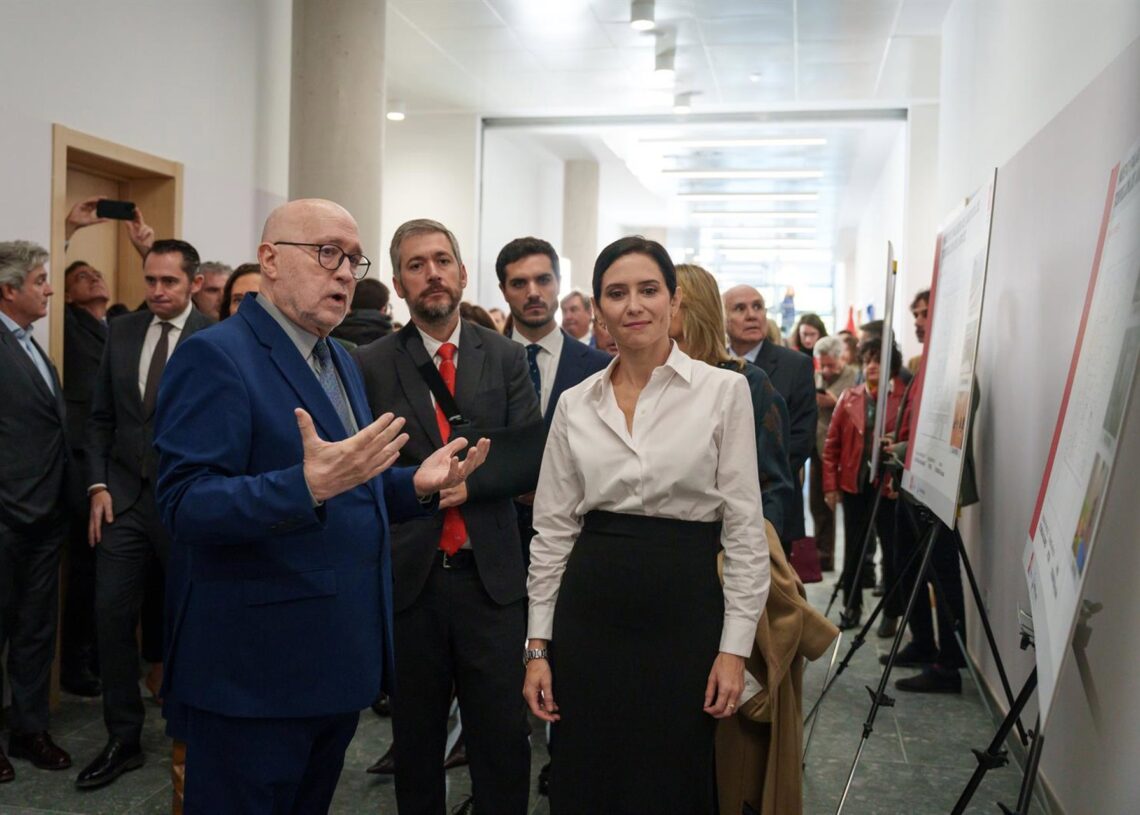La presidenta de la Comunidad de Madrid, Isabel Díaz Ayuso, acompañada por el Consejero de Presidencia, Justicia y Administración Local, Miguel Ángel García Martín, inaugura el Palacio de Justicia de Torrejón de ArdozMatias Chiofalo - Europa Press