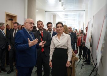 La presidenta de la Comunidad de Madrid, Isabel Díaz Ayuso, acompañada por el Consejero de Presidencia, Justicia y Administración Local, Miguel Ángel García Martín, inaugura el Palacio de Justicia de Torrejón de ArdozMatias Chiofalo - Europa Press