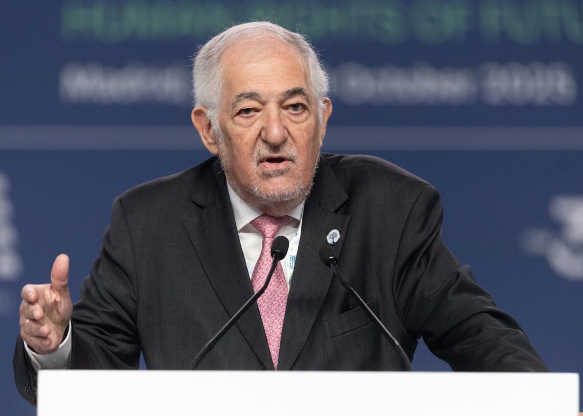 El presidente del Tribunal Constitucional, Cándido Conde-Pumpido, ofrece una rueda de prensa durante la VI Conferencia Mundial de Justicia Constitucional, en IFEMA.Eduardo Parra - Europa Press