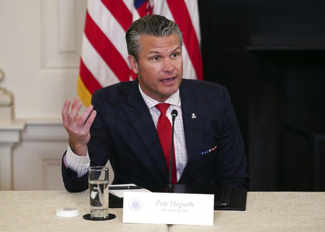 El secretario de Defensa de Estados Unidos, Pete Hegseth, durante un acto en la Casa Blanca (archivo)Europa Press/Contacto/Will Oliver - Pool via CNP