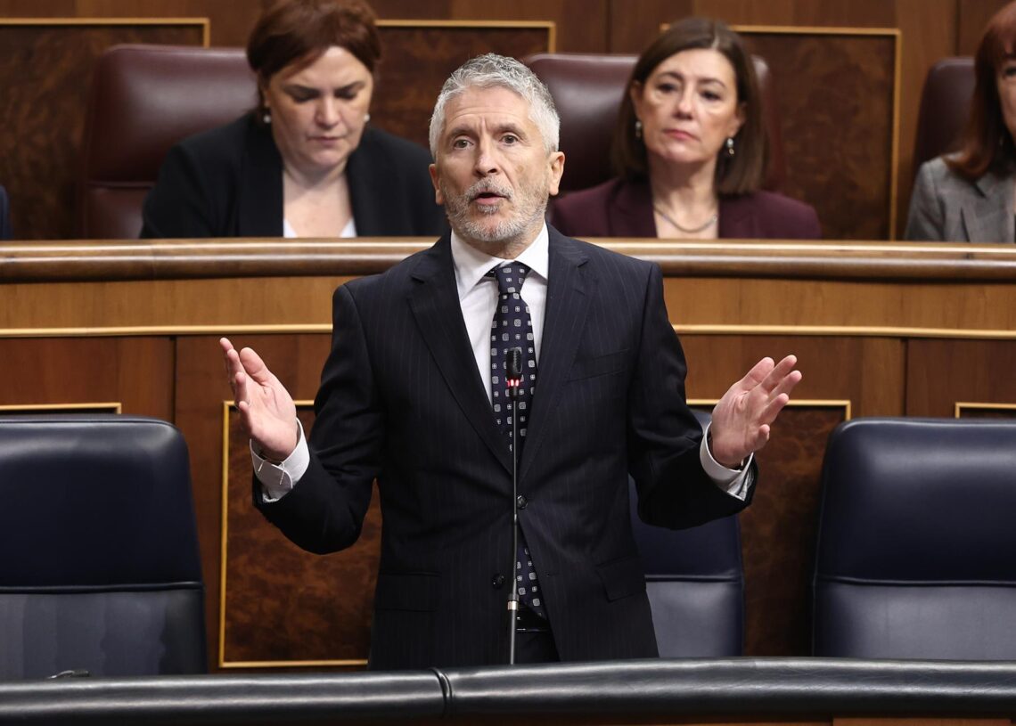 El ministro de Interior, Fernando Grande Marlaska, durante una sesión de control en el Congreso de los DiputadosEduardo Parra - Europa Press