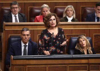 La vicepresidenta primera y ministra de Hacienda, María Jesús Montero,, durante la sesión de control, en el Congreso Eduardo Parra - Europa Press