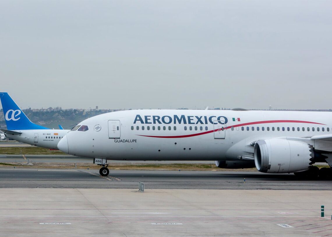 Archivo - Un avión de la aerolínea Aeroméxico.Ricardo Rubio - Europa Press - Archivo