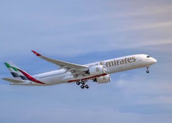 Archivo - Airbus Aa350-900 de Emirates.AIRBUS - Archivo